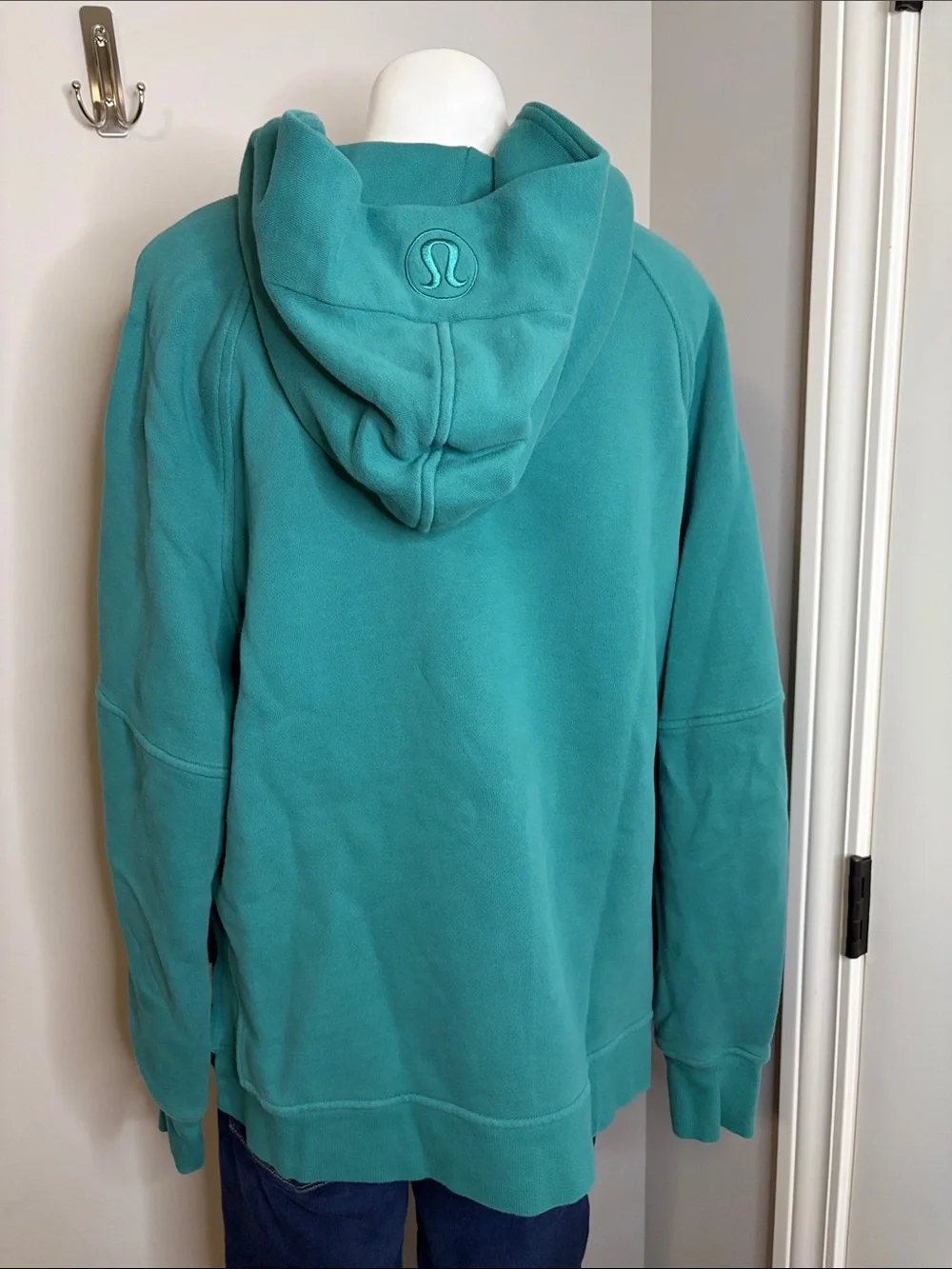 Lululemon Scuba Oversized Side Slit Hoodie Teal Lagoon cotton fleece Sz M/L